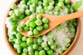 Frozen green peas Royalty Free Stock Photo