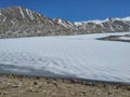 Frozen Gurudongmar lake, during the month of May, located in North Sikkim