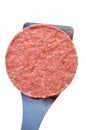 Frozen Hamburger Patty on a Spatula