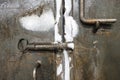 Frozen latch or lock Royalty Free Stock Photo