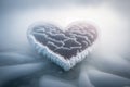 frozen ice heart winter symbol love Generative AI