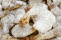 Frozen ice raw prawns Royalty Free Stock Photo