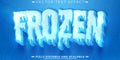Frozen ice text effect, editable snow and winter text style Royalty Free Stock Photo
