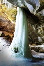 Frozen Ice Waterfall, Starved Rock State Park Royalty Free Stock Photo