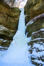 Frozen Ice Waterfall, Starved Rock State Park