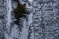 Frozen ice window crystals pattern backgraund