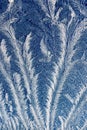 Natural ice formation on a window. Background texture