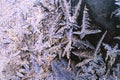 Frozen iced background. Ice pattern on the glass. Macro frost