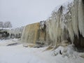 Frozen JÃ¤gala juga waterfall in wintertime in Estonia Royalty Free Stock Photo