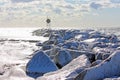 Frozen Jetty in Winter Northeast