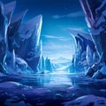 The Frozen Kingdom: Exploring Nature's Ice Castles Royalty Free Stock Photo