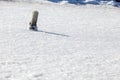 Frozen lagoon in northern Greece Royalty Free Stock Photo