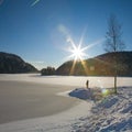 Frozen lake