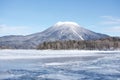 Frozen Lake Akan, Hokkaido. Royalty Free Stock Photo