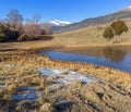 Frozen lake in the catalan Pyrenees Royalty Free Stock Photo