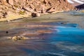 Frozen lake colors in San Pedro de Atacama in Chile Royalty Free Stock Photo