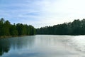 Frozen Lake Half Blue Sky