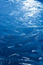 Frozen lake ice crystal surface texture Royalty Free Stock Photo