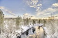 Frozen Lake in Inari, Finland Royalty Free Stock Photo