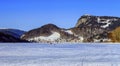 Frozen lake of Joux, Vaud, Switzelrand