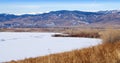 Frozen Lake Just Starting to Thaw