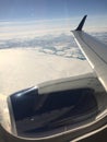 Frozen lake michigan from an airplane Royalty Free Stock Photo