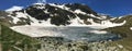 Frozen the lake in Rila Mountain Royalty Free Stock Photo