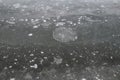 Frozen Lake Surface with Trapped Bubbles Royalty Free Stock Photo