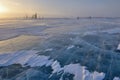 Frozen lake on Tundra