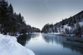 Frozen lake in the tyro lean alps