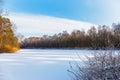 Frozen lake in Wiesmoor Royalty Free Stock Photo