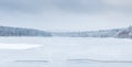 Frozen lake Royalty Free Stock Photo