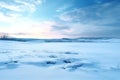 Frozen landscape full of snow. Abstract frozen landscape of Antarctica.