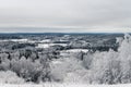 Frozen landscape view from a countryside Sweden Royalty Free Stock Photo