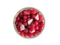 Frozen Lingonberry, Iced Cowberry, Snow Cranberry, Red Viburnum Berries, Frozen Lingonberry