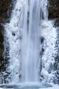 Frozen Lower Multnomah Falls Royalty Free Stock Photo