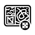 frozen lunch glyph icon vector illustration Royalty Free Stock Photo