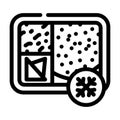 frozen lunch line icon vector illustration Royalty Free Stock Photo