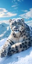 Frozen Majesty: Capturing The Stunning Beauty Of A Snow Leopard On A Glacier