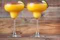 Frozen Mango Margarita cocktails Royalty Free Stock Photo