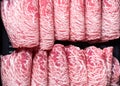 Frozen meat or beef for consume in the foam tray,Raw material texture,Ketogenic diet