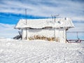 Frozen meteo station Royalty Free Stock Photo