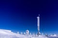 Frozen meteorological station Royalty Free Stock Photo