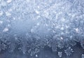 Frozen morning window, blurred ice background Royalty Free Stock Photo