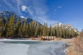 Frozen Mount Lorette Pond Royalty Free Stock Photo