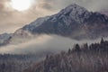 Frozen mountain peak