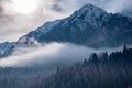 Frozen mountain peak