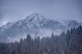 Frozen mountain peak