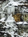 The frozen mountainside near a river in West Virginia - WINTER - USA
