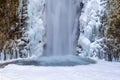 Frozen Multnomah Falls Closeup Royalty Free Stock Photo